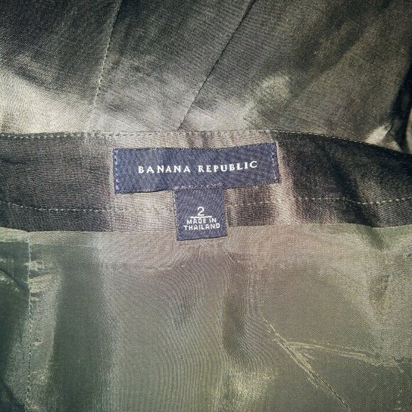 Banana Republic A Line Skirt Brown Women Lined Linen Blend Size 2 - Picture 5 of 12